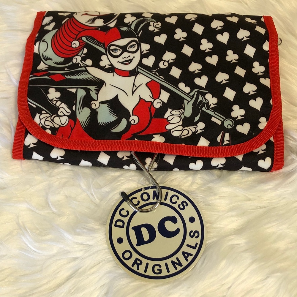 Harley Quinn Toiletry Hanging Organizer Bag DC Comics NWT